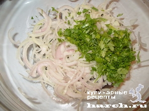 Баварский салат из копченой курицы с фасолью