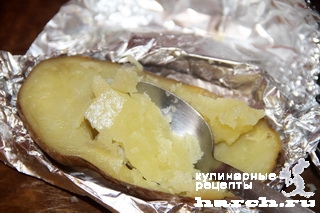 Фаршированный картофель "Карбонара"