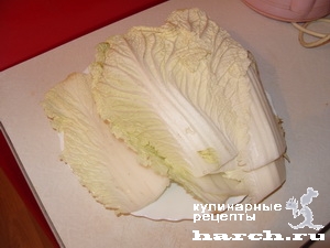 Голубцы из китайской капусты с мясом и рисом