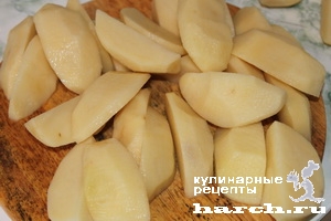 Картофельные дольки, запеченные в майонезе