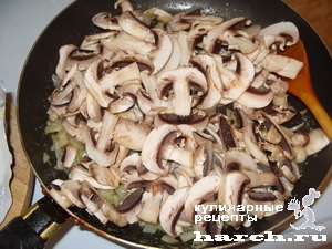 Лапша с грибами в сливочном соусе