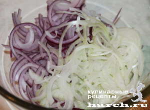 Луковый салат с гранатом по-узбекски