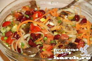 Овощной салат с сухариками "Таежный"