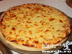 Пицца слоеная с помидорами и салями "Марианна"
