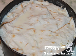 Пирог из лаваша с сыром и творогом