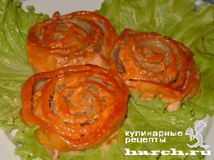 Мясные «Розочки» в томатном соусе