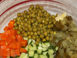 Салат из буженины с овощами "Милена"