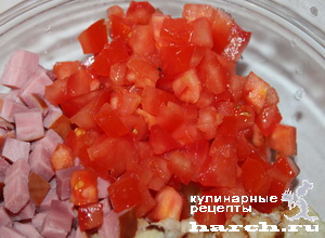Салат из цветной капусты с ветчиной "Псковский"