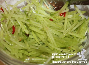 Салат из жареного мяса с овощами "Чафан"