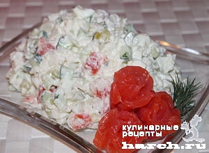 Салат из красной рыбы с рисом "Флагман"