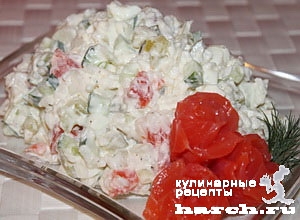 Салат из красной рыбы с рисом "Флагман"