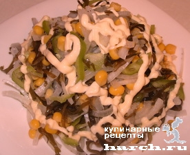 Салат из морской капусты с кукурузой "Сахалин"
