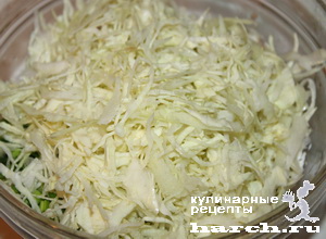 Салат из печени трески с капустой "Астраханский"