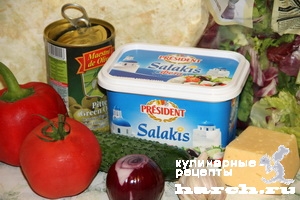 Салат из свежих овощей с фетой "Афины"