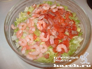 Салат с морепродуктами "Рог изобилия"