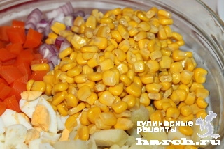 Салат с мясом и грибами "Украина"