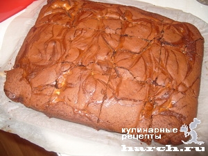 Шоколадное пирожное с творогом и сгущенкой "День и ночь"