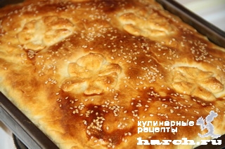 Слоеный пирог с мясом "Славянка"