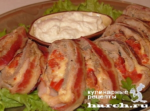 sochniy svinoi rulet s pomidorami i sirom 13 Сочный свиной рулет с помидорами и сыром