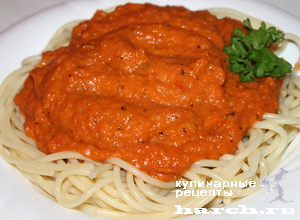 Спагетти с кабачковым соусом