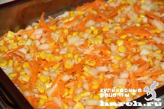 svinina zapechenaya so svininoy i morkoviu solnechnaya 07 Свинина, запеченная с морковью и кукурузой Солнечная