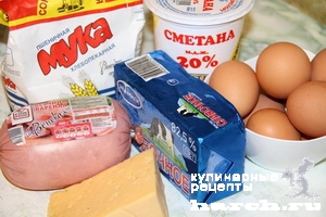 Тарталетки с сыром, ветчиной и яйцом "Утренние"