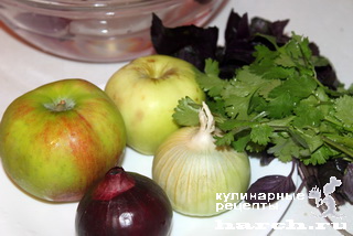 Яблочно-луковый салат "Сентябрь"