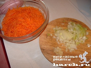 Закуска из тыквы с морковью по-корейски