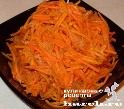 Закуска из тыквы с морковью по-корейски