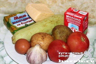 Запеканка из картофеля с кабачками и помидорами по-французски