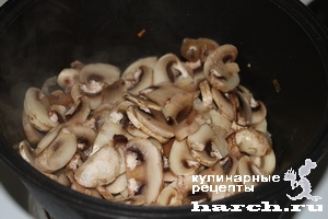 Бефстроганов из говядины с грибами