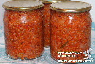 Салат-гарнир из гречневой каши с брокколи и морковью