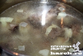Грибной суп с фаршированными блинчиками