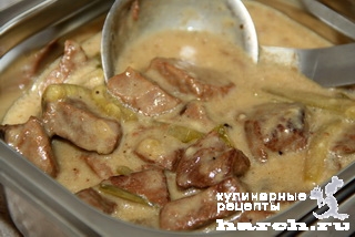 Мясо с солеными огурцами - рецепт с пошаговыми фото