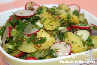 Картофельный салат с редисом по-гамбургски