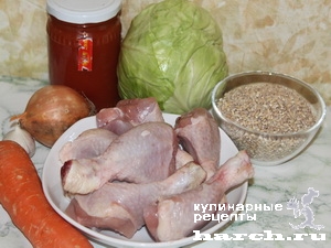 Курица с капустой и перловкой по-ленинградски