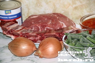 Мясное рагу с фасолью "Тбилиси"