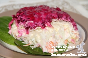 Овощной салат-торт "Метелица"