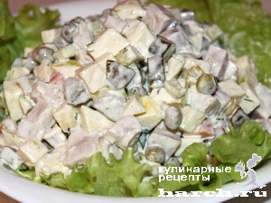 Салат из буженины с овощами "Милена"
