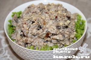 Рецепт: Салат из языка с грецкими орехами | салат с языком и грецкими орехами